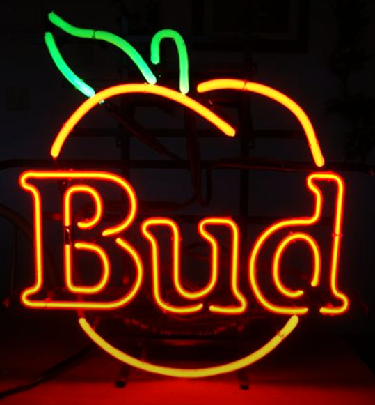 Bud Apple Neon Sign